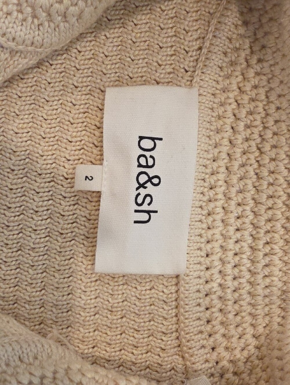 ba&sh Cream Open-Weave Button Cardigan - Picture 11 of 11